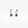 Pendientes^Joyería Suiza A_7664-1_ PENDIENTES DE ZAFIRO AZUL CON ORLA DE BRILLANTES