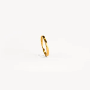 Compromiso^Joyería Suiza Alianza de boda cuadrada en oro amarillo