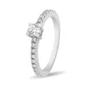 Compromiso^Joyería Suiza Anillo de oro blanco y brillantes