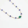 Collares Y Colgantes^Joyería Suiza Collar con esmeraldas y tanzanitas