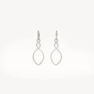 Pendientes^Joyería Suiza Pendientes largos de oro blanco y brillantes_R6074RB2