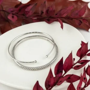 Pulseras^Joyería Suiza Pulsera abierta oro blanco
