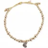 Pulseras^Joyería Suiza Pulsera de Cervera con bolitas de oro rosa y brillantes brown