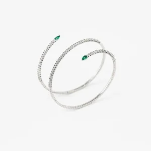 Pulseras^Joyería Suiza Pulsera de esmeraldas y brillantes
