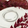 Pulseras^Joyería Suiza Pulsera riviere ela虂stica de oro blanco y brillantes