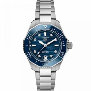 Tag Heuer^Tag Heuer Reloj Aquaracer en azul con brilantes