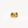 Anillos^Joyería Suiza Sortija de aro cuadrado en oro amarillo