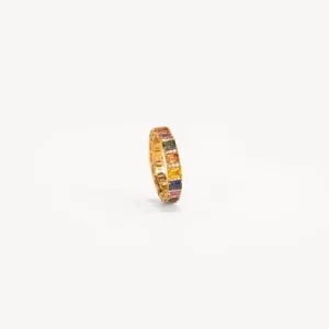 Anillos^Joyería Suiza Sortija de aro cuadrado en oro amarillo