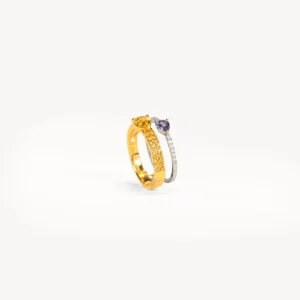 Anillos^Joyería Suiza 741-00071_SORTIJA DE ZAFIROS AMARILLOS Y AZULES Y BRILLANTES